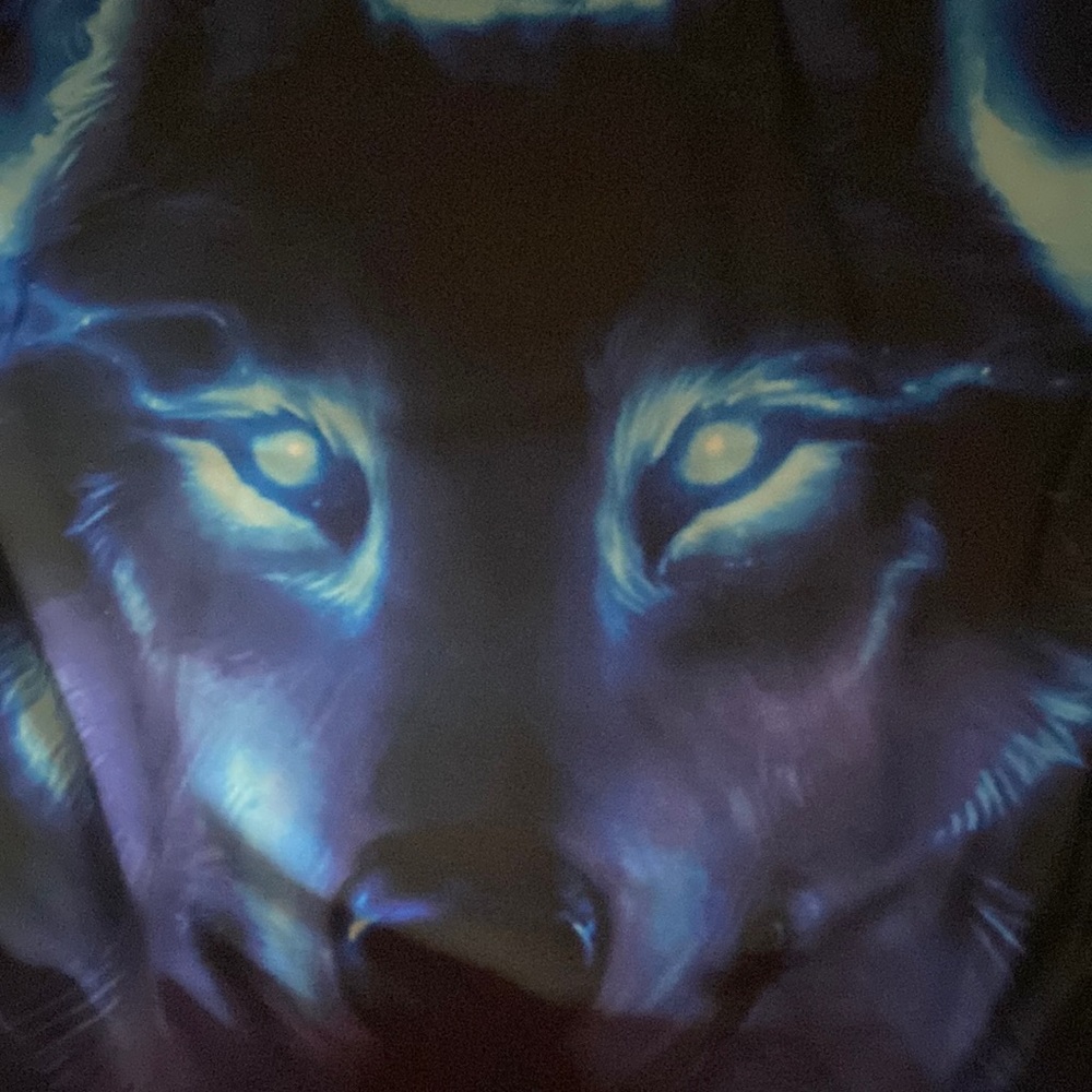 Blue wolf shirt